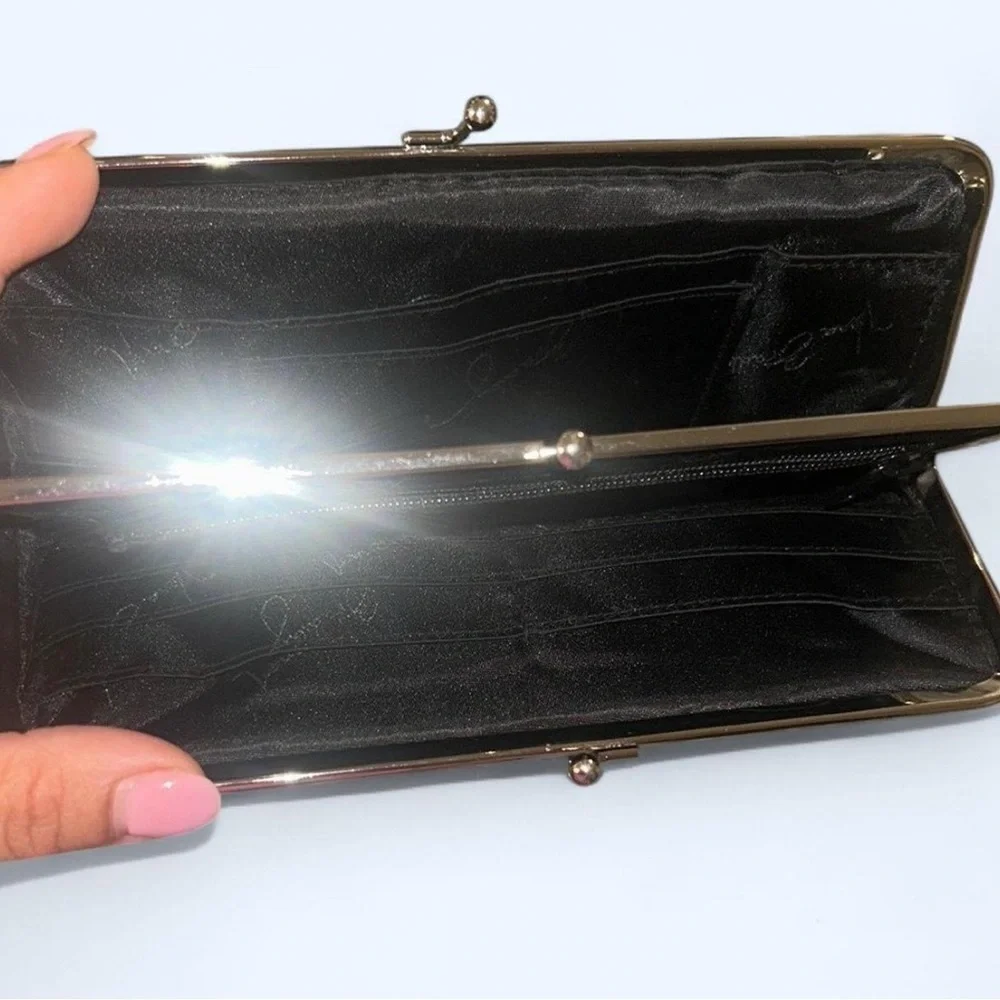 Vera Bradley Black and Brown Clutch with Ornate Design